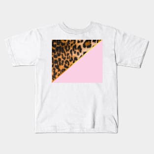 Copy of Pink and gold leopard print Kids T-Shirt